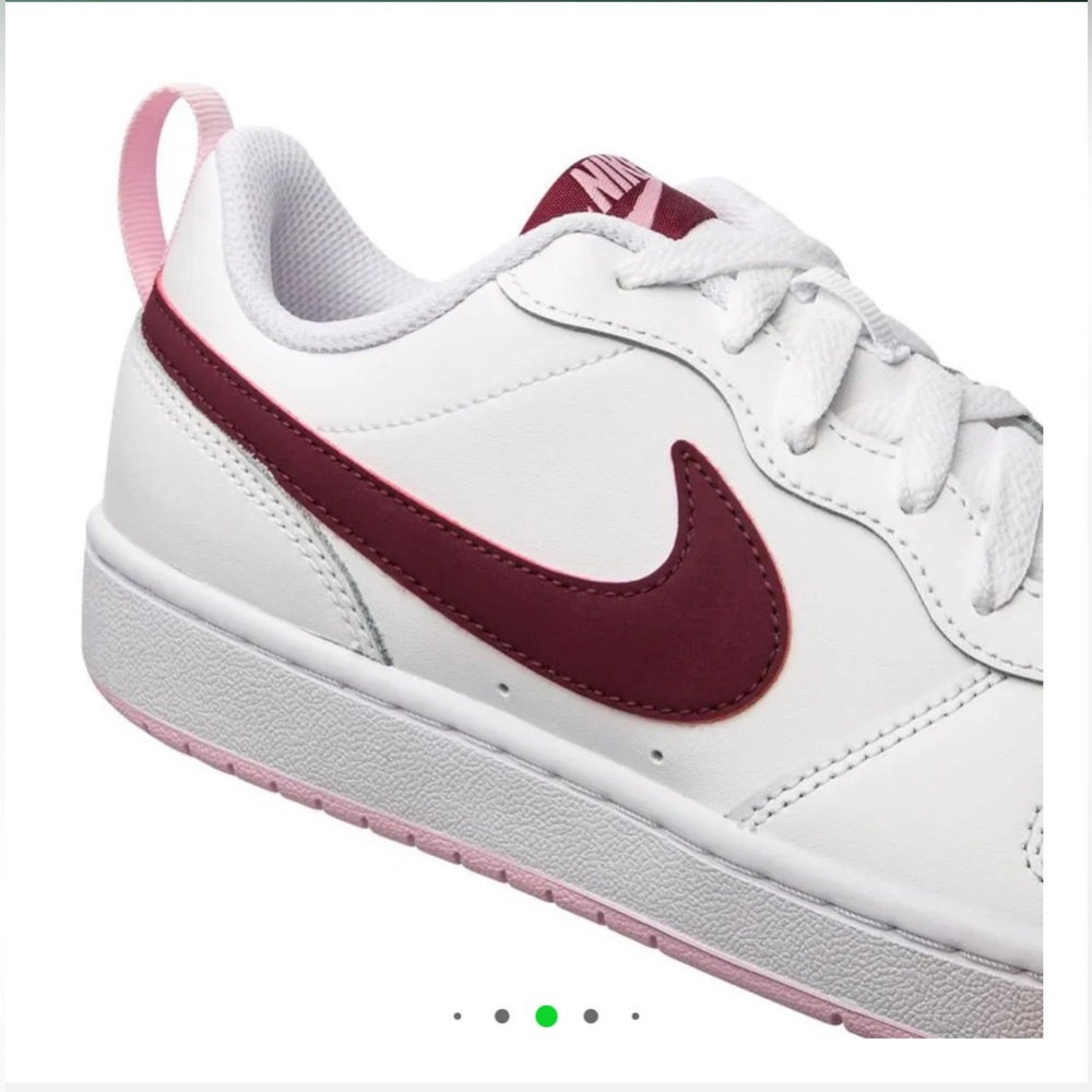 Nike Court Borough 2 Low White Dark Beetroot - Picture 5 of 16